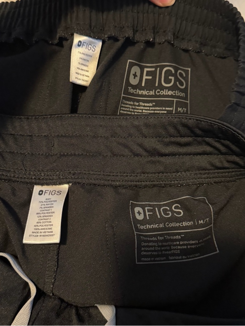 FIGS Technical collection black jogger scrubs straight pocket nurse pants M - Picture 6 of 8